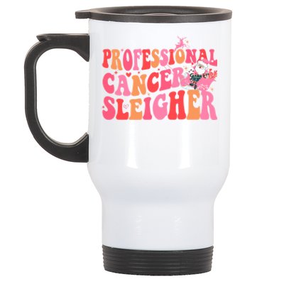 Funny Oncology Nurse Christmas Professional Cancer Sleigher Gift Stainless Steel Travel Mug