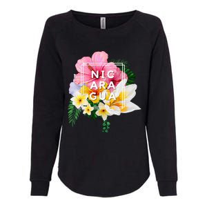 Flowers Of Nicaragua Floral Nicaragua Womens California Wash Sweatshirt