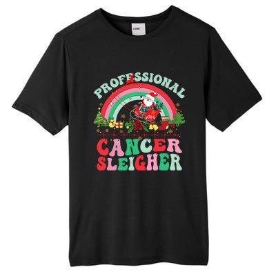 Funny Oncology Nurse Christmas Professional Cancer Sleigher Gift Tall Fusion ChromaSoft Performance T-Shirt