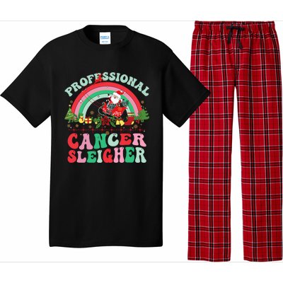 Funny Oncology Nurse Christmas Professional Cancer Sleigher Gift Pajama Set