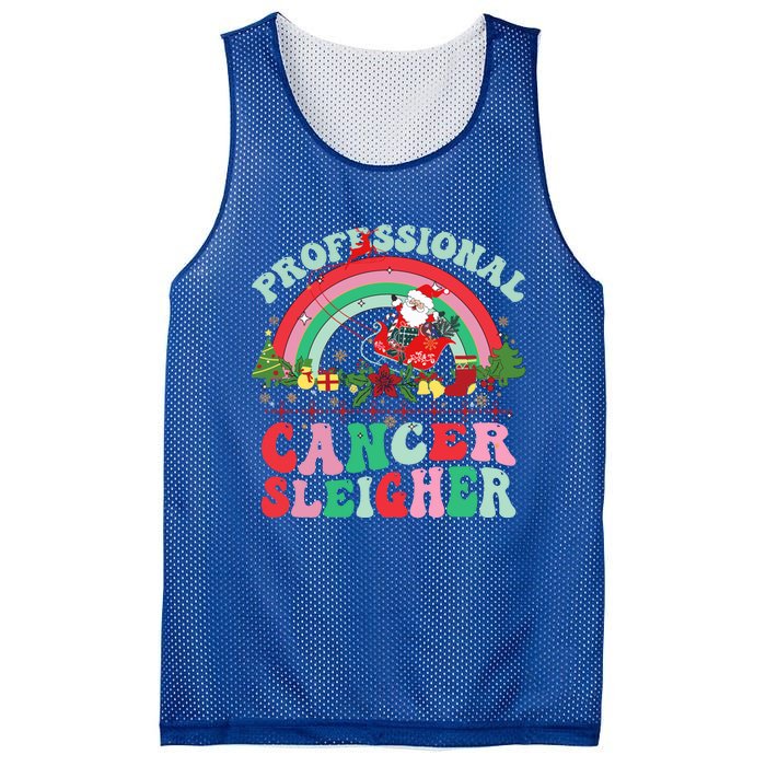 Funny Oncology Nurse Christmas Professional Cancer Sleigher Gift Mesh Reversible Basketball Jersey Tank