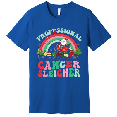 Funny Oncology Nurse Christmas Professional Cancer Sleigher Gift Premium T-Shirt