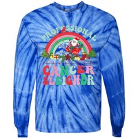 Funny Oncology Nurse Christmas Professional Cancer Sleigher Gift Tie-Dye Long Sleeve Shirt