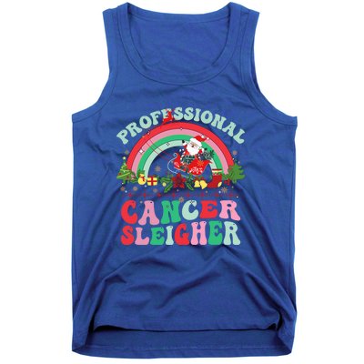 Funny Oncology Nurse Christmas Professional Cancer Sleigher Gift Tank Top