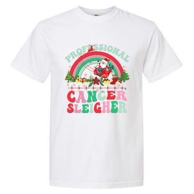 Funny Oncology Nurse Christmas Professional Cancer Sleigher Gift Garment-Dyed Heavyweight T-Shirt