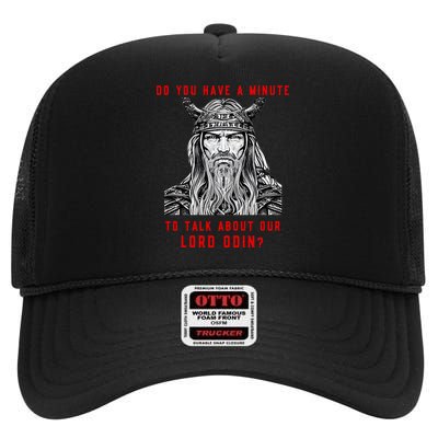 Funny Odin Norse God Viking Gift High Crown Mesh Back Trucker Hat