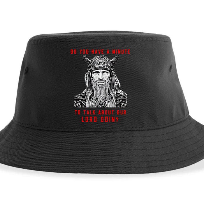 Funny Odin Norse God Viking Gift Sustainable Bucket Hat