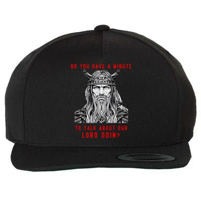 Funny Odin Norse God Viking Gift Wool Snapback Cap