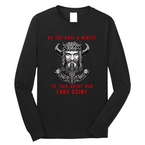 Funny Odin Norse God Viking Gift Long Sleeve Shirt