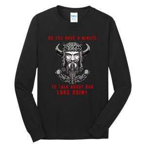 Funny Odin Norse God Viking Gift Tall Long Sleeve T-Shirt