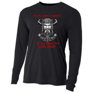 Funny Odin Norse God Viking Gift Cooling Performance Long Sleeve Crew