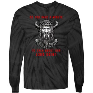 Funny Odin Norse God Viking Gift Tie-Dye Long Sleeve Shirt