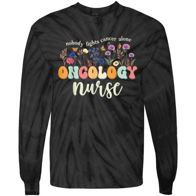 Funny Oncology Nurse Squad Oncology Medical Assistant Tie-Dye Long Sleeve Shirt