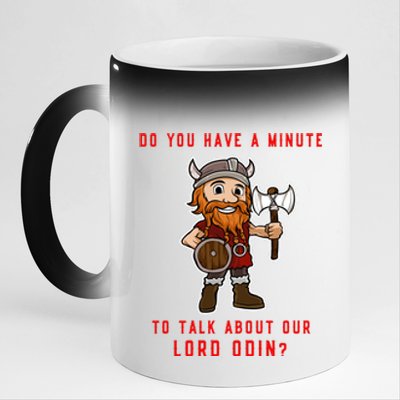 Funny Odin Norse God Viking Gift 11oz Black Color Changing Mug