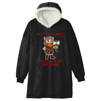 Funny Odin Norse God Viking Gift Hooded Wearable Blanket