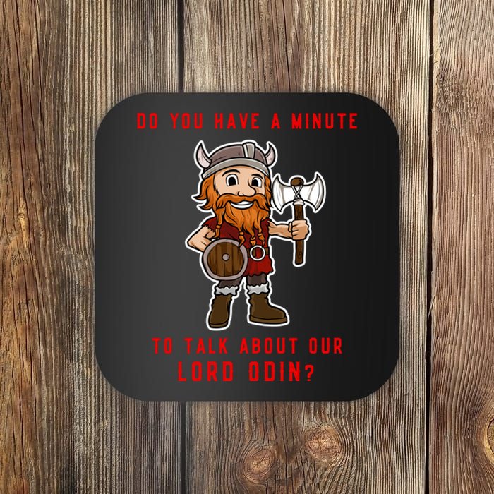 Funny Odin Norse God Viking Gift Coaster