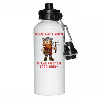 Funny Odin Norse God Viking Gift Aluminum Water Bottle