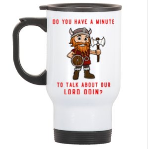 Funny Odin Norse God Viking Gift Stainless Steel Travel Mug