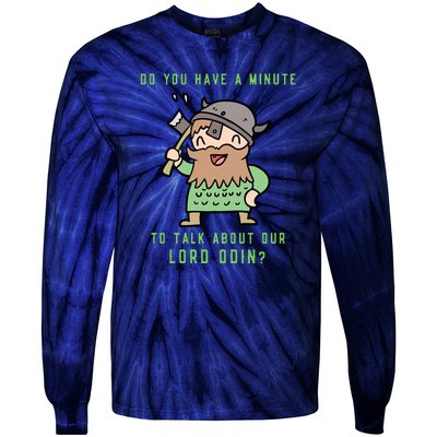 Funny Odin Norse God Viking Gift Tie-Dye Long Sleeve Shirt