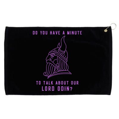 Funny Odin Norse God Viking Gift Grommeted Golf Towel