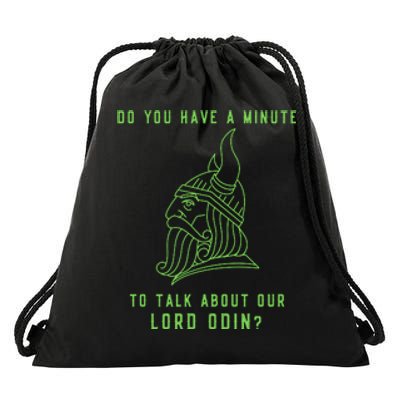 Funny Odin Norse God Viking Gift Drawstring Bag