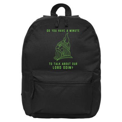 Funny Odin Norse God Viking Gift 16 in Basic Backpack