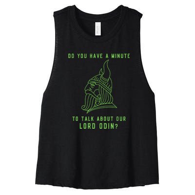 Funny Odin Norse God Viking Gift Women's Racerback Cropped Tank