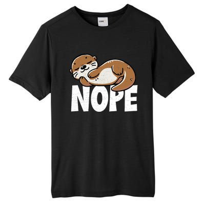 Funny Otter Nope Not Today Animal Lover Sea Otter Lazy Otter Tall Fusion ChromaSoft Performance T-Shirt