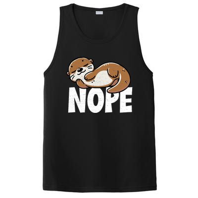 Funny Otter Nope Not Today Animal Lover Sea Otter Lazy Otter PosiCharge Competitor Tank