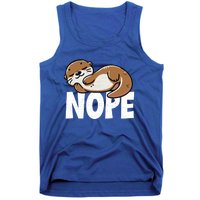 Funny Otter Nope Not Today Animal Lover Sea Otter Lazy Otter Tank Top