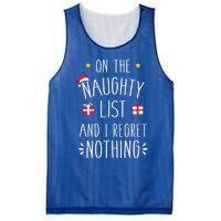 Funny On Naughty List And I Regret Nothing For Christmas Funny Gift Mesh Reversible Basketball Jersey Tank