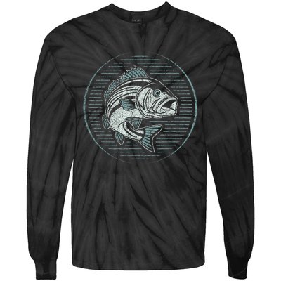 Fishing Outdoor Nature Wildlife Fish Fisherman Graphic Tie-Dye Long Sleeve Shirt