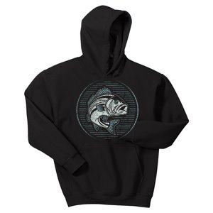 Fishing Outdoor Nature Wildlife Fish Fisherman Graphic Kids Hoodie