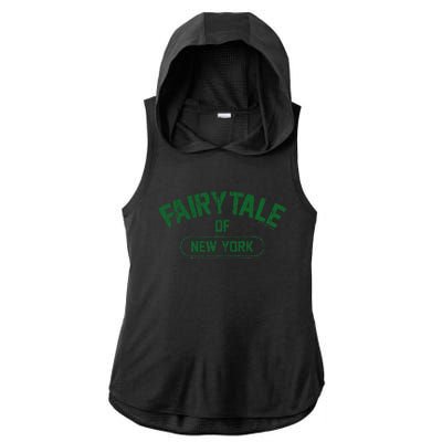 Fairytale Of New York Christmas Lyric The Pogues Ladies PosiCharge Tri-Blend Wicking Draft Hoodie Tank