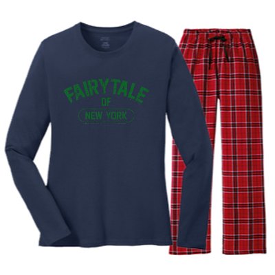 Fairytale Of New York Christmas Lyric The Pogues Women's Long Sleeve Flannel Pajama Set 