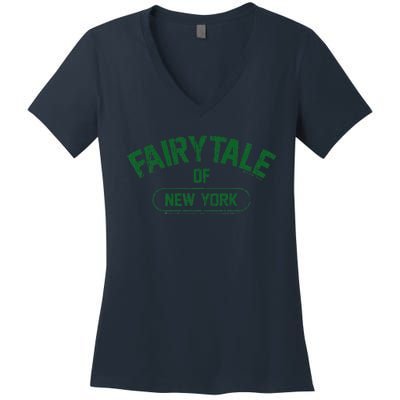 Fairytale Of New York Christmas Lyric The Pogues Women's V-Neck T-Shirt