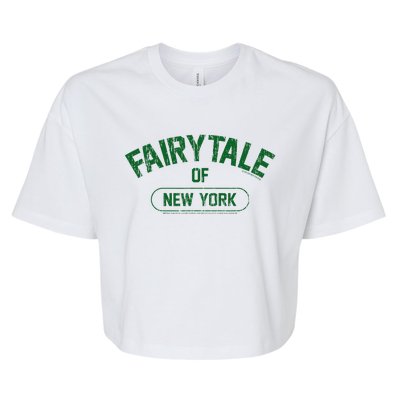 Fairytale Of New York Christmas Lyric The Pogues Bella+Canvas Jersey Crop Tee