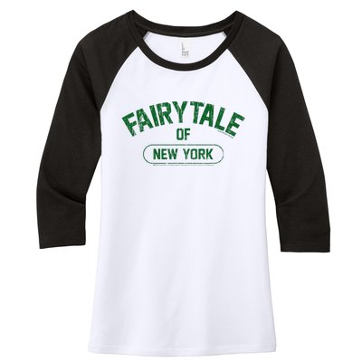 Fairytale Of New York Christmas Lyric The Pogues Women's Tri-Blend 3/4-Sleeve Raglan Shirt