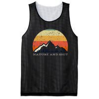 Funny Outdoors Nature And Shit Camping Funny Camper Mountain Mesh Reversible Basketball Jersey Tank