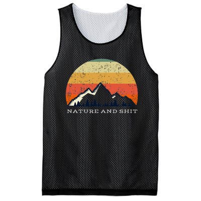 Funny Outdoors Nature And Shit Camping Funny Camper Mountain Mesh Reversible Basketball Jersey Tank