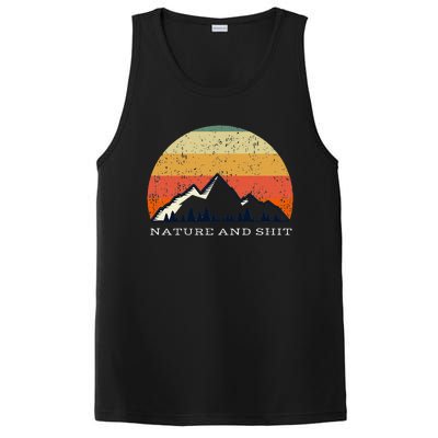 Funny Outdoors Nature And Shit Camping Funny Camper Mountain PosiCharge Competitor Tank