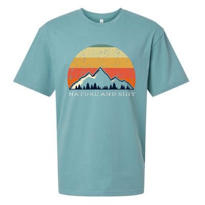 Funny Outdoors Nature And Shit Camping Funny Camper Mountain Sueded Cloud Jersey T-Shirt