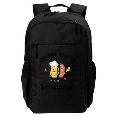 Funny Oktoberfest On My Wurst Behaviour Beer Hot Dog Drinking Team Backpack