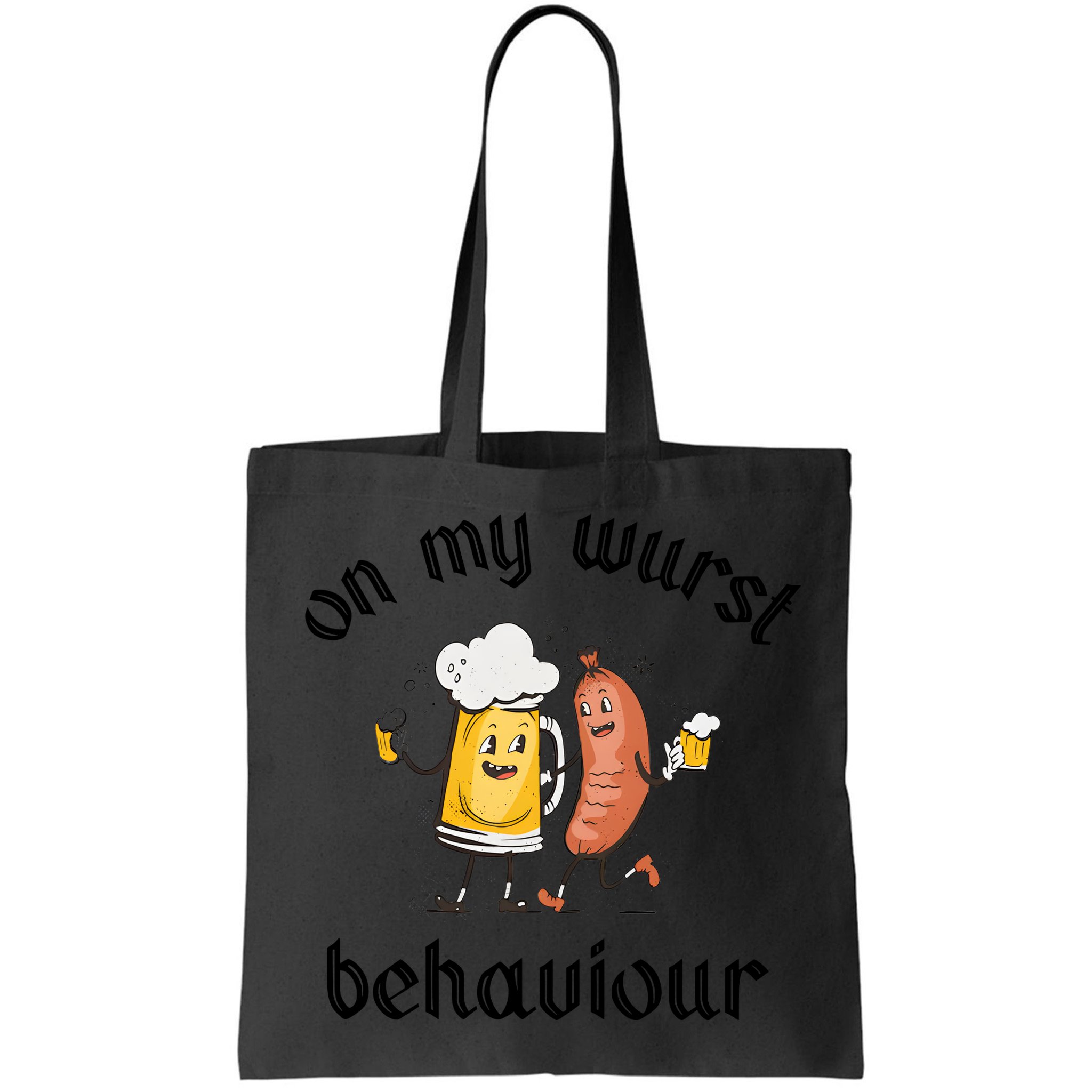 Funny Oktoberfest On My Wurst Behaviour Beer Hot Dog Drinking Team Bag