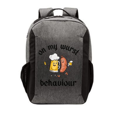 Funny Oktoberfest On My Wurst Behaviour Beer Hot Dog Drinking Team Vector Backpack