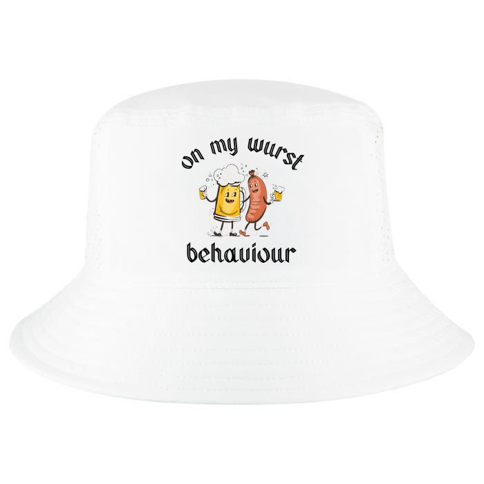 Funny Oktoberfest On My Wurst Behaviour Beer Hot Dog Drinking Team Cool Comfort Performance Bucket Hat