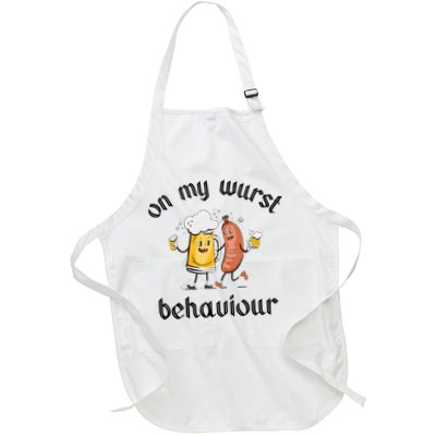 Funny Oktoberfest On My Wurst Behaviour Beer Hot Dog Drinking Team Apron