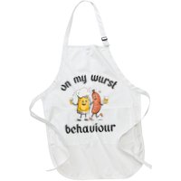 Funny Oktoberfest On My Wurst Behaviour Beer Hot Dog Drinking Team Apron
