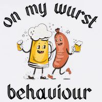 Funny Oktoberfest On My Wurst Behaviour Beer Hot Dog Drinking Team Sustainable Bucket Hat