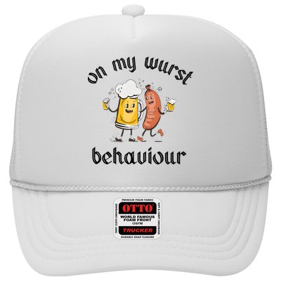 Funny Oktoberfest On My Wurst Behaviour Beer Hot Dog Drinking Team Hat